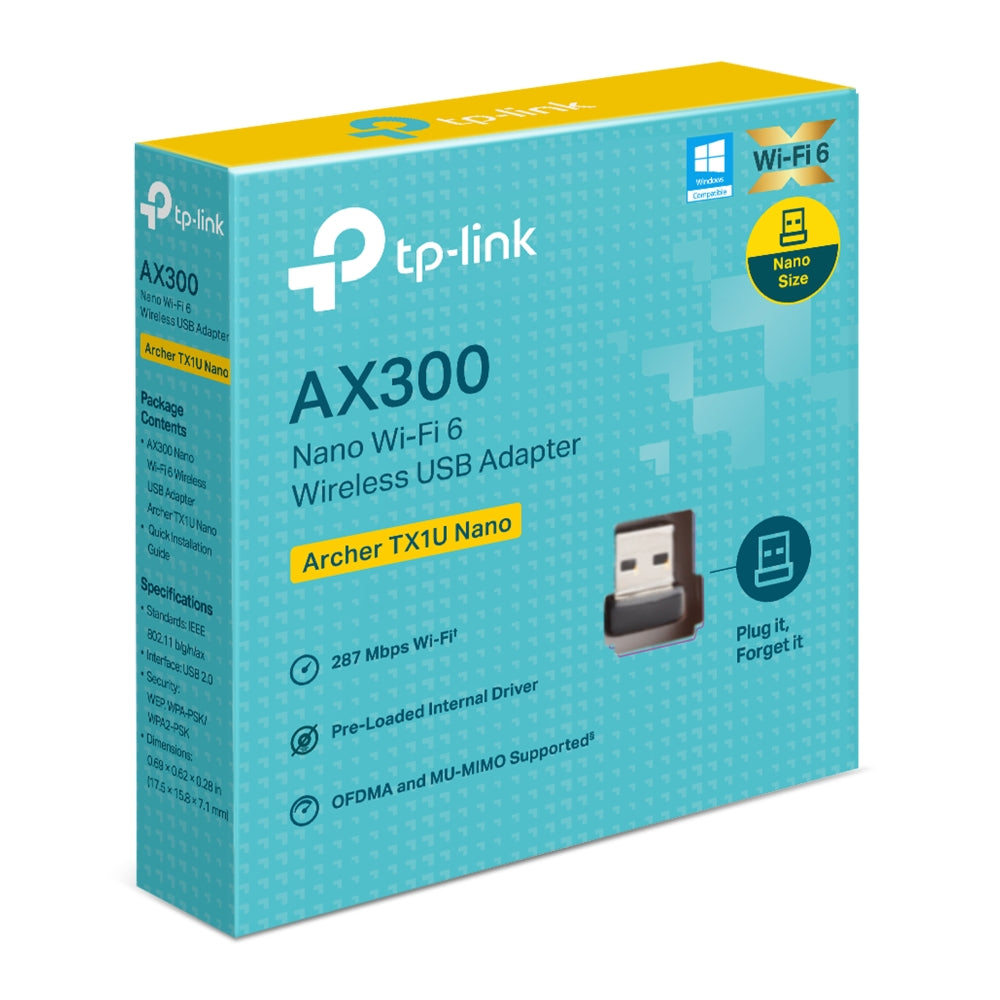 TPLink Archer TX1U Nano  AX300 Nano Wi-Fi 6 USB Adapter TPLink Archer TX1U Nano  AX300 Nano Wi-Fi 6 USB Adapter